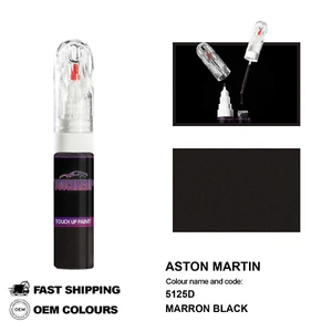 FOR ASTON MARTIN MARRON BLACK 5125D Touch Up Paint Pen Brush Fix Kit Scratch - Picture 1 of 8
