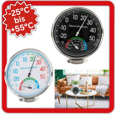Thermometer Hygrometer Analog Luftfeuchte Luftfeuchtigkeit Raumklima Innen außen - Bild 1 von 2