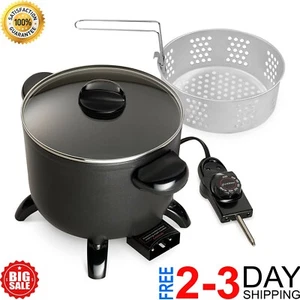 Electric Deep Fryer Dual Daddy Cooker Home Kitchen Countertop Fries - Picture 1 of 5