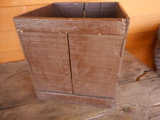 Wood Shipping Box Primitive Rustic General Store Farmhouse Country Painted Brown
