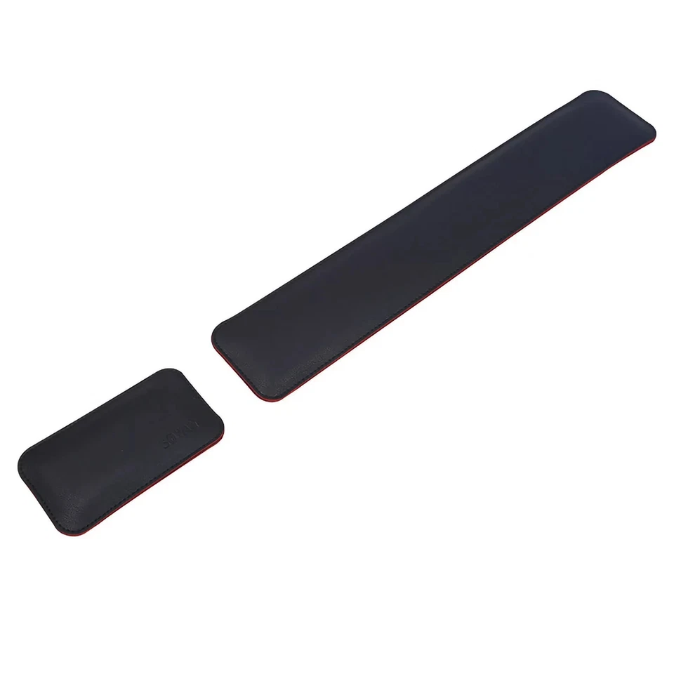 1 Juego de Almohadillas para Muñequeras de Cuero Sintético Soporte Estable Computadora Ratón Teclado Muñeca Foto 1 de 1