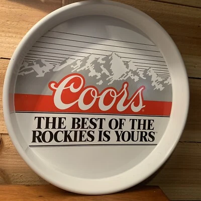 1983 COORS Brewer Round Beer Serving Tray The Best Of The Rockies Is Yours - Image 1 of 4