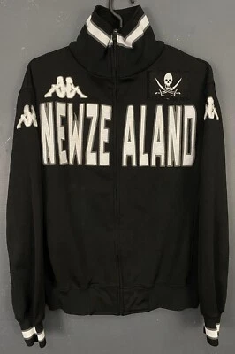 BLACK MEN'S KAPPA NEW ZEALAND TRACK TOP JACKET LONG SLEEVE SIZE S SMALL - Image 1 of 4
