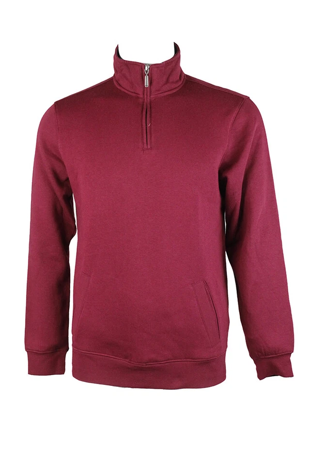 Club Room Wine Quarter-zip Sweater S