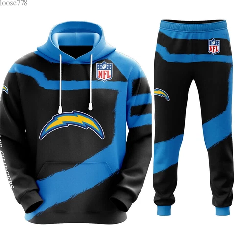 Los Angeles Chargers Swaetsuit Men's Hoodie Pants Pullover Tracksuit  Sweatpants Cover
