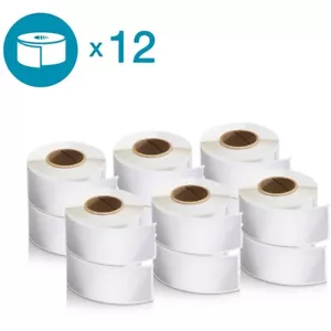 12x Dymo White Return Address Labels 1-1/8" x 3-1/2", 12 pack, 350 per, 2050768 - Picture 1 of 4