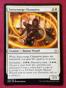 Magic The Gathering HOUR OF DEVASTATION SUNSCOURGE CHAMPION white card MTG - Picture 1 of 2