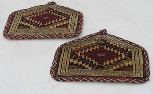 "Par de colección miniatura Yomud Asmalyk (Dizlyks) para procesión de camellos 14x11" - Imagen 1 de 12