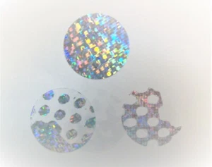 1000 Glitter Like Fancy Product Protection TE Hologram Label Stickers 3/4" Round - Picture 1 of 4