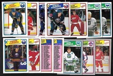 1988-89 OPC O PEE CHEE HOCKEY CARD & ERROR VARIATION BOX BOTTOM 133-264 SEE LIST