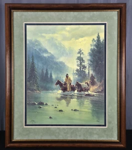 G. Harvey Mountain Mist signierter nummerierter Druck, gerahmt mit Echtheitszertifikat Cowboys, Pferde - Bild 1 von 11