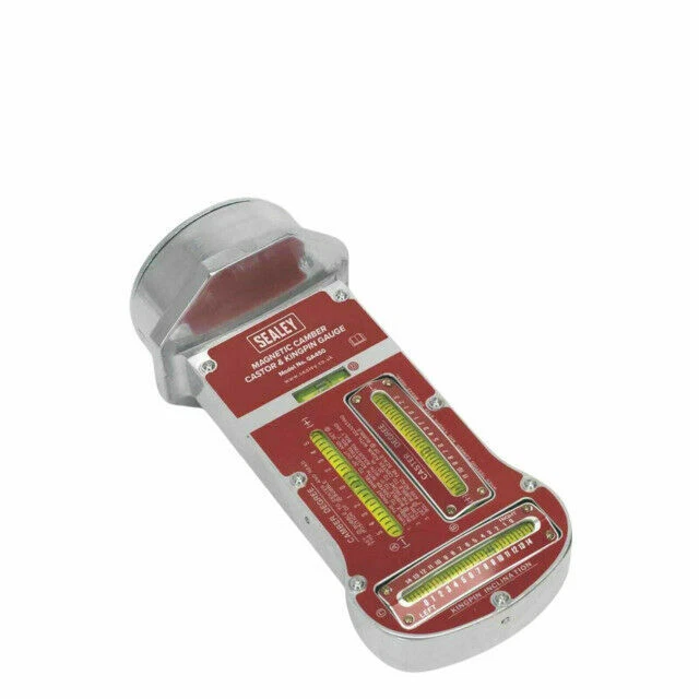 Sealey GA450 Magnetic Camber Castor and Kingpin Gauge - Red/Silver