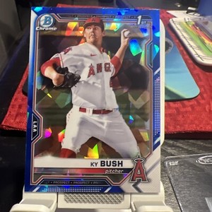 Ky Bush 2021 Bowman Draft Chrome 1ST BOWMAN SAPPHIRE REFRACTOR #BDC-149 ANGELS