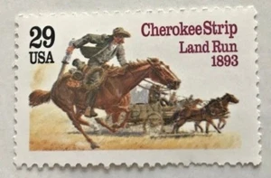 Cherokee Strip Land Run - Single Commemorative Stamp - 1993 USPS MNH - Bild 1 von 1