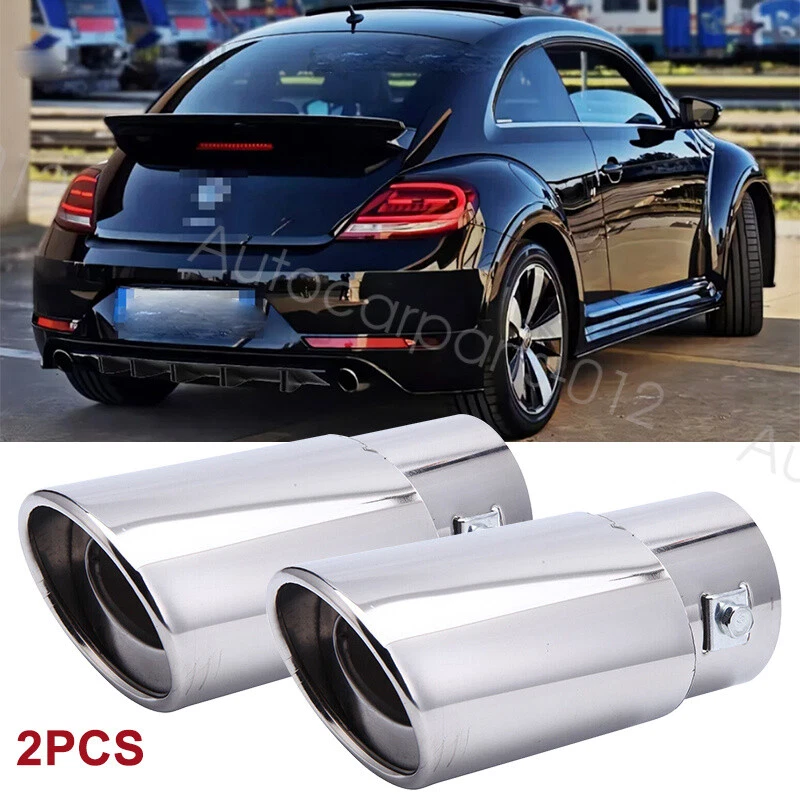 For Volkswagen Beetle Exhaust Pipe Rear Tail Muffler Chrome Stainless Steel Tip - Image 1 of 4