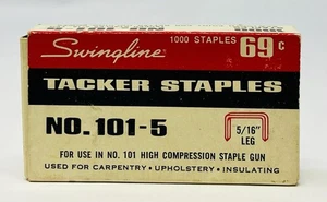 Vintage Swingline Tacker Staples No.101-5 Approximately 250 Remaining 5/16” - Picture 1 of 4