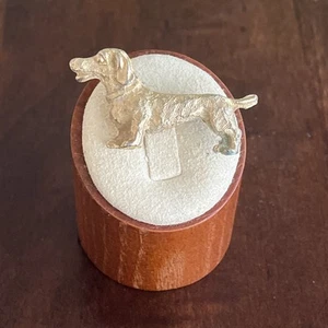 Vintage Dackel Hund Brosche kleine goldfarbene Anstecknadel - Bild 1 von 6