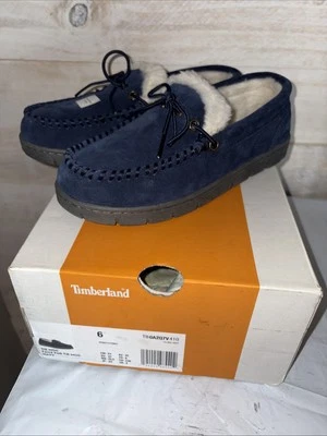 Mocasín Timberland para mujer de piel sintética de oveja - azul marino - talla 6 de EE. UU. Foto 1 de 4