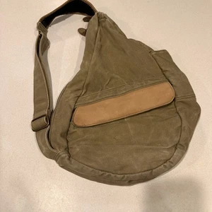 LL Bean x Ameribag Leather and Canvas Healthy Bag Light Olive - Picture 1 of 18