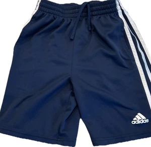 Adidas Navy Blue with Stripes Youth Boys Shorts M-10/12 - Picture 1 of 5