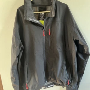 Helly Hanson Fleece Lined Crew Waterproof Windproof Sailing Jacket Black 3XL New - Picture 1 of 12