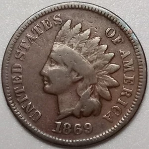 1869 Indian Head Penny (Lot#1) - Picture 1 of 2
