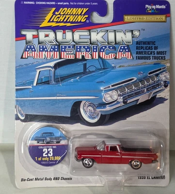 Johnny Lightning Truckin' America #23 1959 1997 El Camino rojo edición limitada Foto 1 de 4