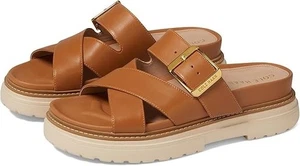 Cole Haan W31723 Size 11 Women's Slide Fraya Dark Caramel Leather Sandal - Picture 1 of 5