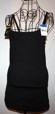 Mini Vestido Negro Slip Briefer XL NUEVO CON ETIQUETAS Correas Ajustables Nylon Spandex Maidenform Foto 1 de 4