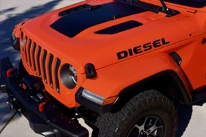 DIESEL Side Hood Vinyl Decals for your Jeep Gladiator 2019+ - Foto 1 di 3