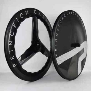 3 Spoke 700C TT Time Trial Road Track Wheels Rim/Disc Brake Tubeless/Tubular - Picture 1 of 18
