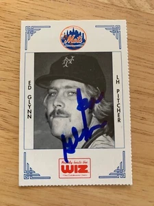 ED GLYNN SIGNED RARE 1991 NEW YORK NY METS WIZ SGA BASEBALL CARD #142 AUTOGRAPH - Picture 1 of 2