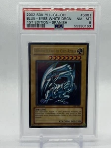 Blue-Eyes White Dragon 1st Ed Spanish SDK-001 BIK-S001 PSA 8 -NM/ MINT US SELLER - Picture 1 of 2