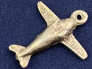 Vintage Sterling Silver AIRPLANE Miniature Charm / Pendant - Picture 1 of 6