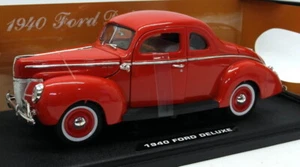 Motor Max 1/18 Scale Diecast 73100TC - 1940 Ford Deluxe - Red - Picture 1 of 5