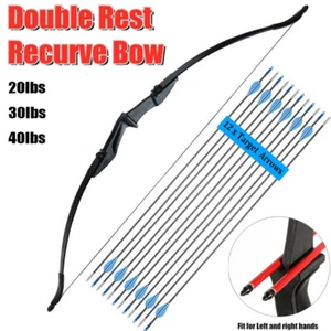 57" Archery Takedown Recurve Bow for Right/Left Hand Hunting Target Longbow - Picture 1 of 24