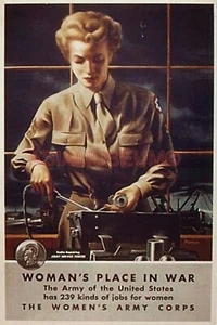 1942 SEGUNDA GUERRA MUNDIAL EE. UU. ESTADOS UNIDOS WAC MUJERES EJÉRCITO SORPS GUERRA TRABAJO DAMA PROPAGANDA Postal - Imagen 1 de 2