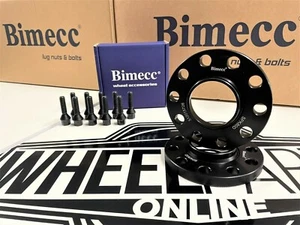 2x15mm Black Bimecc Wheel Spacers & Bolts MINI cooper 14+ - Picture 1 of 1