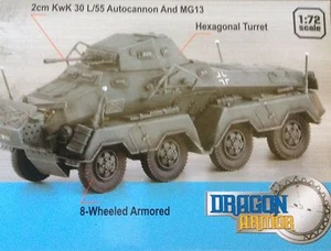 DRAGON ARMOUR 1/72 Sd.Kfz.231 23 PZ. DZ. Mozdok Eastern Front 1942 # 60600 F/S - Picture 1 of 5