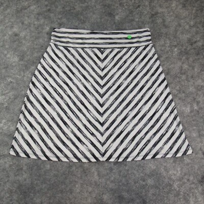 Faded Glory Skirt Womens Extra Large Black White Striped Pull On Elastic Waist * - Imagem 1 de 4