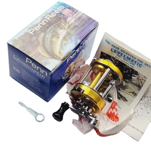 Penn Levelmatic 940 NOS New Vintage Boxed in Box USA Gold Casting Reel - Picture 1 of 21