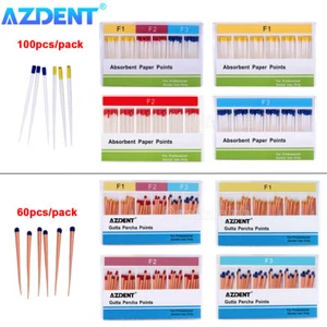 Dental Absorbent Paper Point/Gutta Percha Points Taper 0.02/0.04/0.06 F1 F2 F3 - Picture 1 of 36