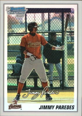 JIMMY PAREDES ~ 2010 Bowman Chrome Prospects Refractors #BCP138 (479/500) - Image 1 of 2