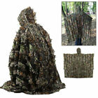 3D Ghillie Suit woodland Tarnanzug Poncho Camouflage Kleidung Jagd Umhang DE/*