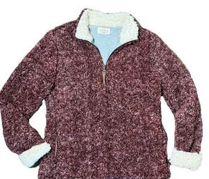 Weatherproof Vintage Women's Frosty Tipped Sherpa Pullover Wine Size Small Soft - Picture 1 of 8