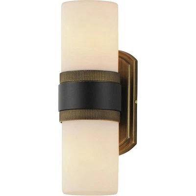 Lámpara de pared exterior Maxim Lighting 32651SWBKAB con volantes de latón negro y antiguo Foto 1 de 4