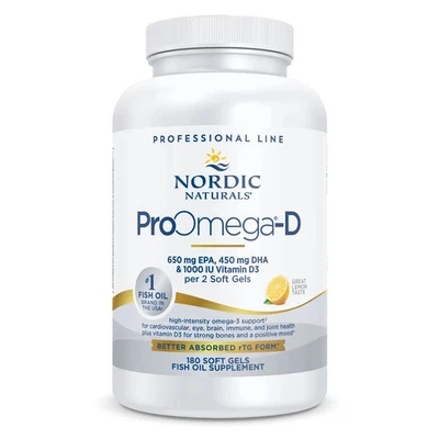 Nordic Naturals ProOmega D - 心脏、大脑、骨骼和免疫健康,柠檬 — 第 1/4 张图片