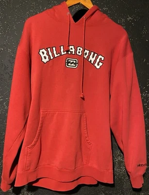 Sudadera con Capucha Roja Billabong Años 90 De Colección Talla Grande SURF Y2K Surf 22x28 Foto 1 de 4