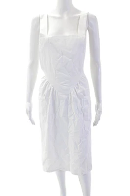 Vestido Delantal Halter Sin Mangas Algodón Horses Atelier Mujer Blanco Talla Única Foto 1 de 4