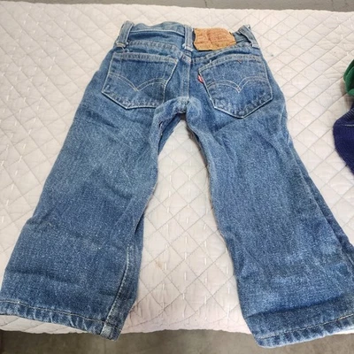 Pantalones de mezclilla azules para niños pequeños Vint años 70 Levi's 302-0117 talla 1 19x14 Foto 1 de 4